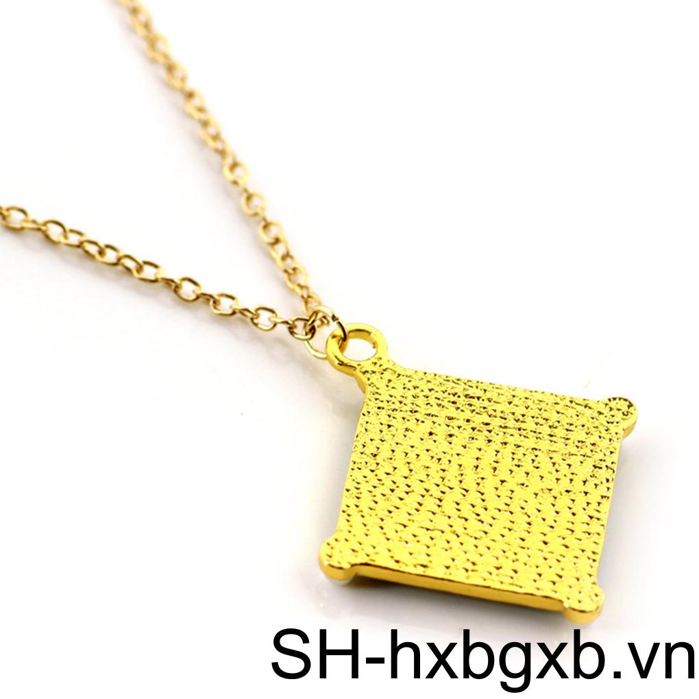 Vòng cổ Mặt Tròn Khắc Chữ Medallion Màu Xanh Lá Cây Sáng Tạo Làm Quà Tặng Cho Tuổi Teen