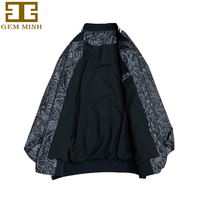 Áo khoác nam bomber hai lớp  áo gió nam bomber in hoa hoạ tiết độc lạ phong cách trẻ trung