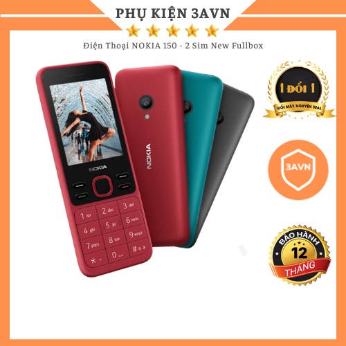 Điện Thoại NOKIA 150 2 Sim New Fullbox (bảo hành 12 tháng) Loa To Sóng Khỏe - 3AVN