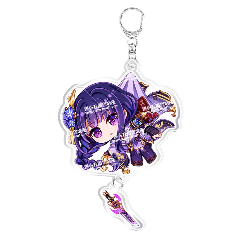 Ygt Móc Chìa Khóa Hình Anime Genshin Va Chạm Zhongli Xiao Hutao Hung Dễ Thương Cho Nữ