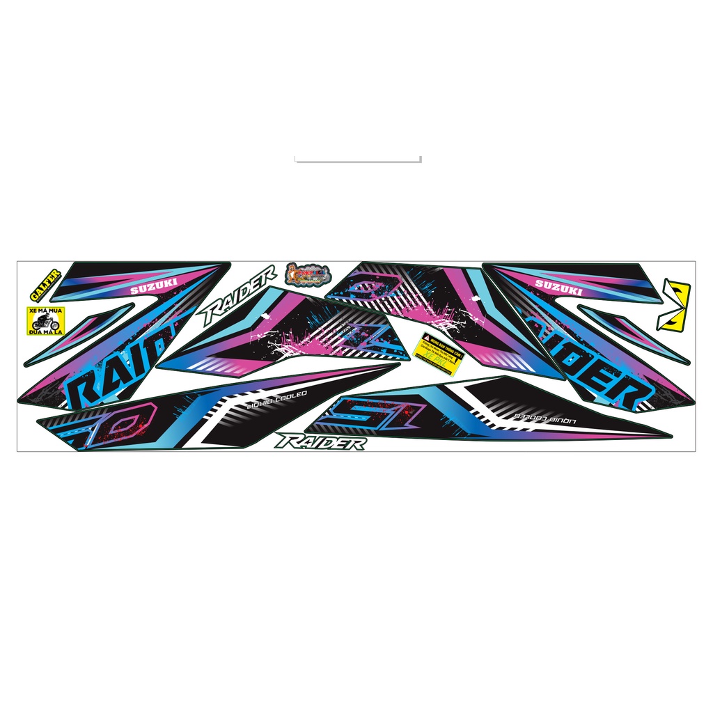 Tem Rời Raider màu đen 7 màu đẹp