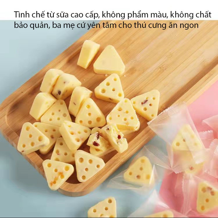 Bánh phô mai mềm béo ngậy mix hoa quả cho thú cưng