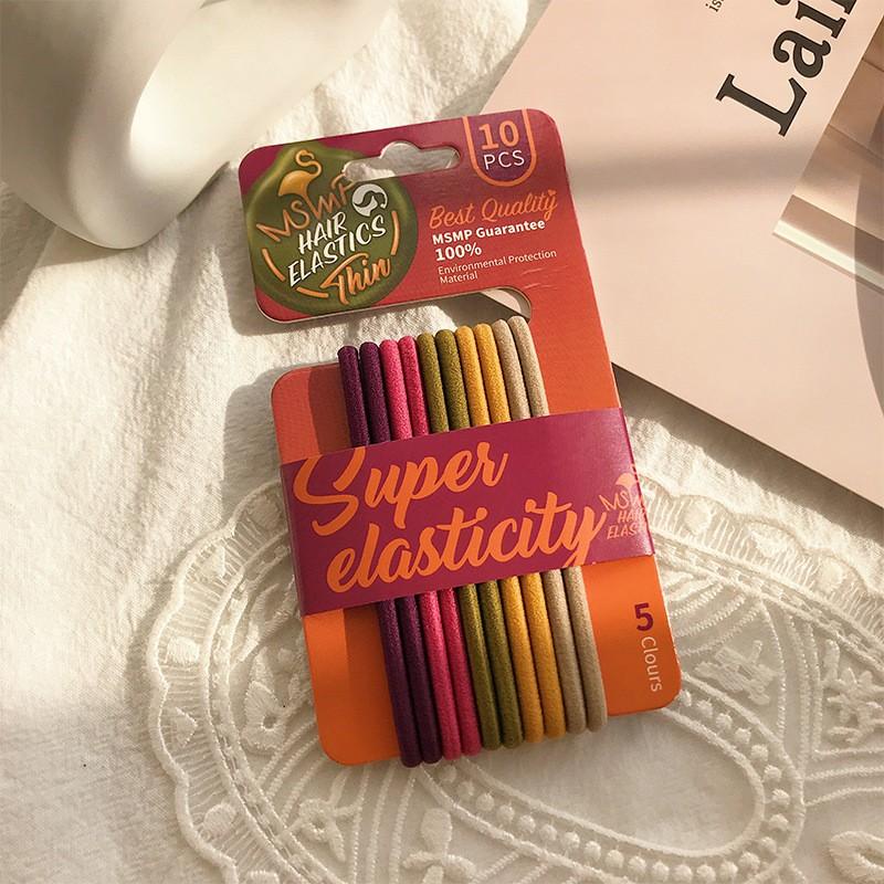 PVN57600 Set 10 cột tóc màu sắc dễ thương cho nữ