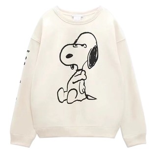 Zara áo nỉ in hình snoopy thời trang mùa thu cá tính 5644654
