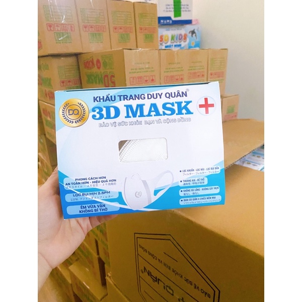 Hộp 50 chiếc khẩu trang 3D Duy Quân