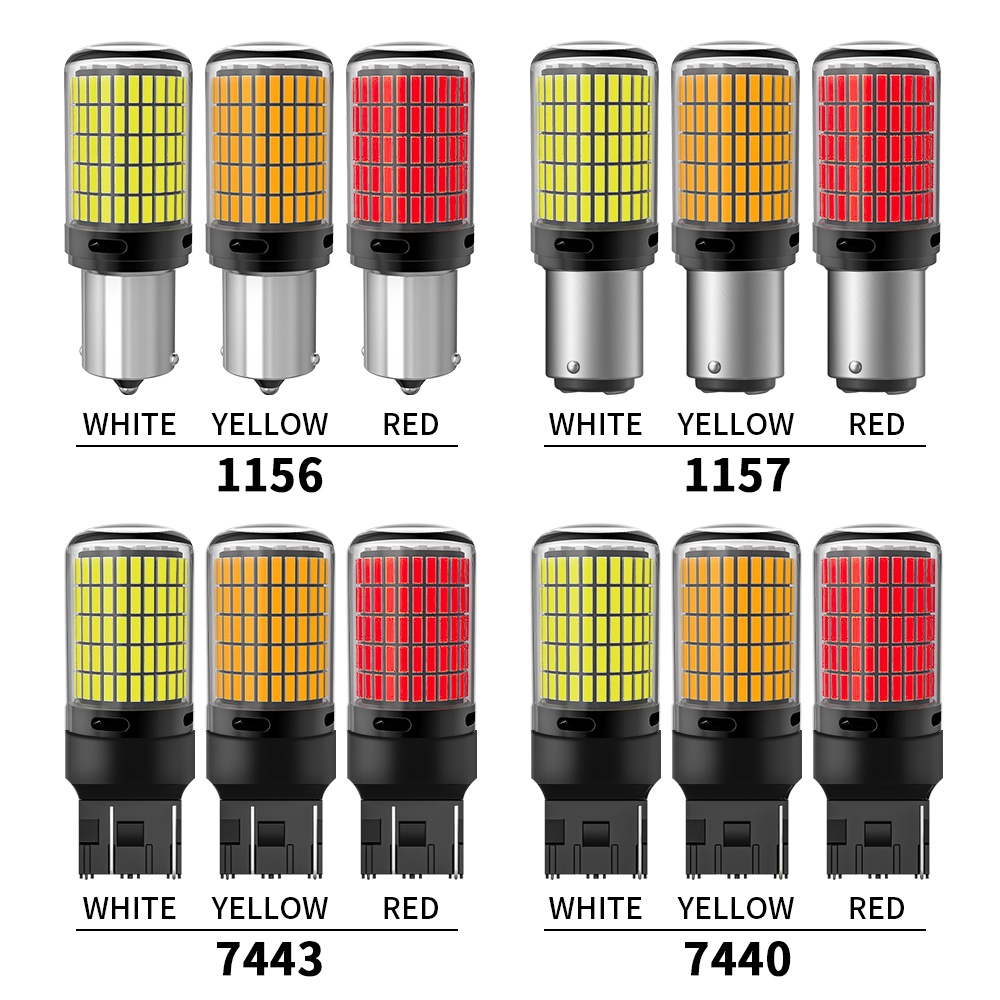 Set 2 Đèn LED Phanh 1156 PY21W 1157 BAY15D P21 / 5W 150LED 4014 SMD Canbus 7440 7443 W21 / 5W 12V Siêu Sáng Dành Cho Ô Tô