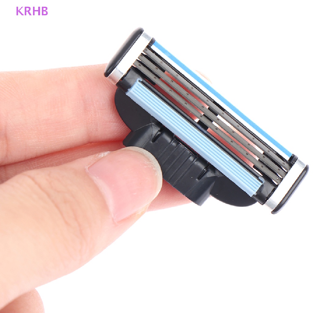 Set 4 Lưỡi Dao Cạo Râu Cho Nam Kèm 3 Lưỡi Dao Cạo Thay Thế Mới