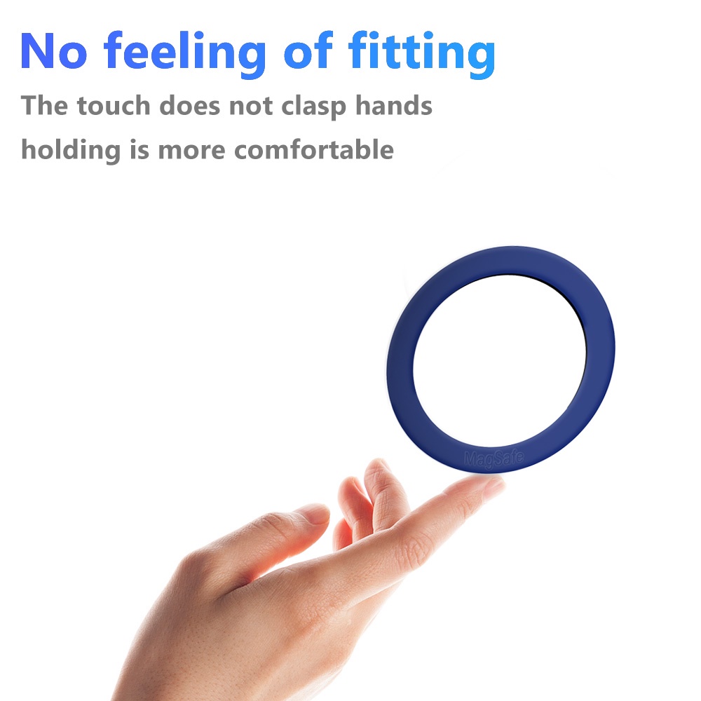 Miếng Dán Silica Gel Tròn Bằng Kim Loại Tự Dính Cho Sạc Điện Thoại iPhone 12 13 14 Đứng