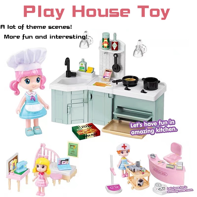 Bộ Đồ Chơi Nhà Bếp / Phòng Tắm Mini Vui Nhộn Cho Bé
