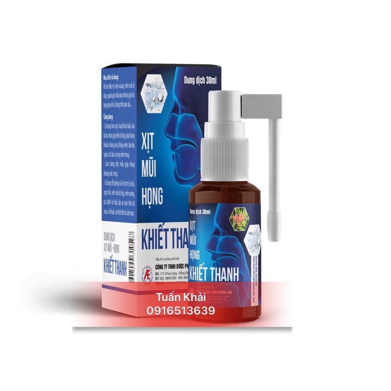 Dung dịch Xịt mũi - họng Khiết Thanh - Lọ 30ml