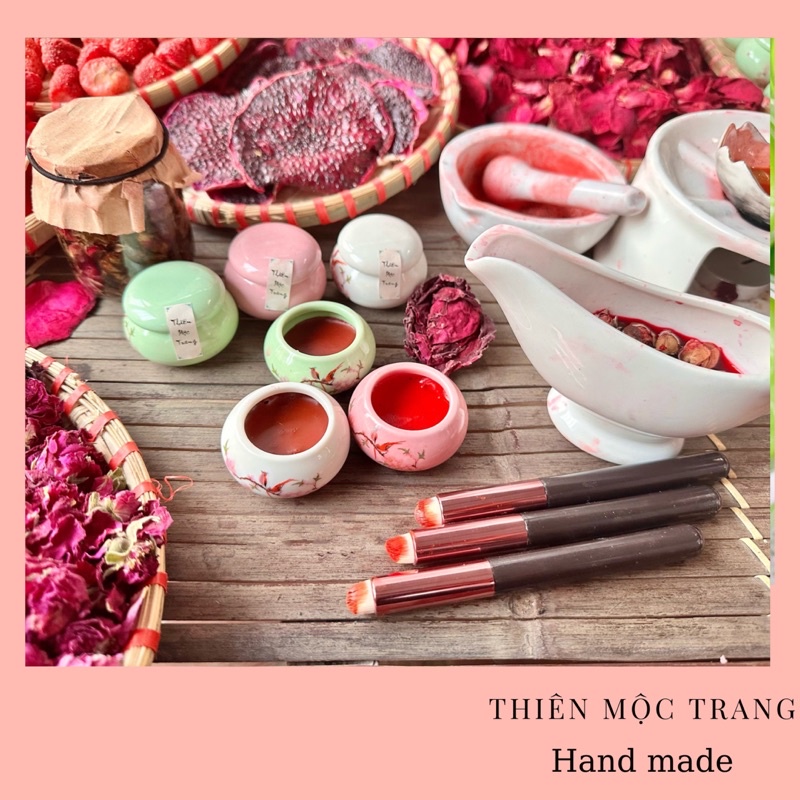 Son Cổ Trang Handmade Thiên Mộc Trang Tặng Kèm Cọ không có chì, an toàn cho mẹ bầu và trẻ em