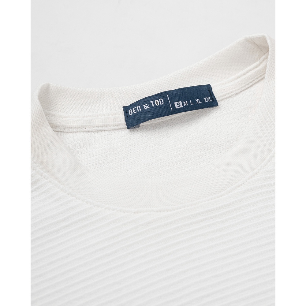 Áo thun nam cổ tròn BEN &amp; TOD R1210BB254 vải cotton, trẻ trung, thanh lịch, đơn giản, basic, cao cấp