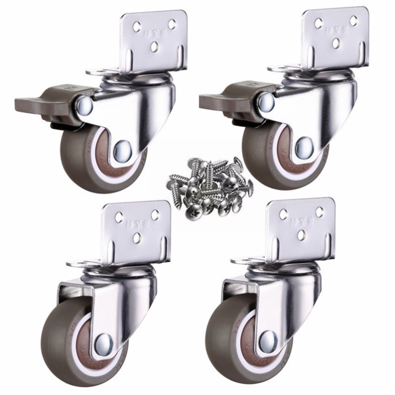 Set 4 Bánh Xe Cao Su Mềm Mại Dành Cho Xe Đẩy Em Bé