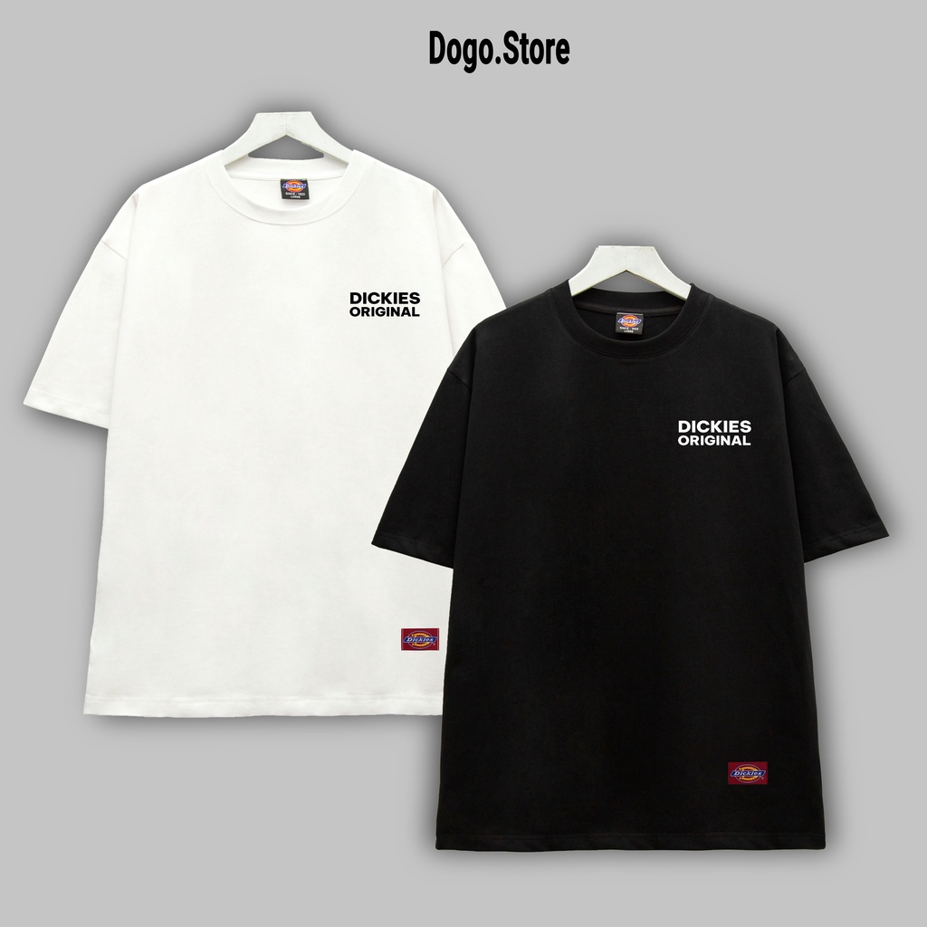 Áo thun DICKIES ORIGINAL IN NGỰC TRÁI Dogo Store , Áo thun unisex nam nữ form rộng oversize chất liệu 100% Cotton