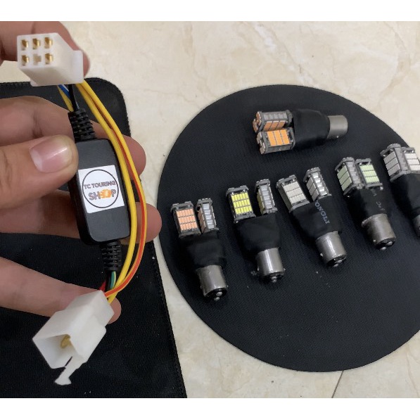 Nháy Hậu T15 Mạch 10 Chế Độ Đỉnh Cao Ánh Sáng Hậu Nháy LED T15 Wave,Sirius,Dream,Cub,.. TC Touring