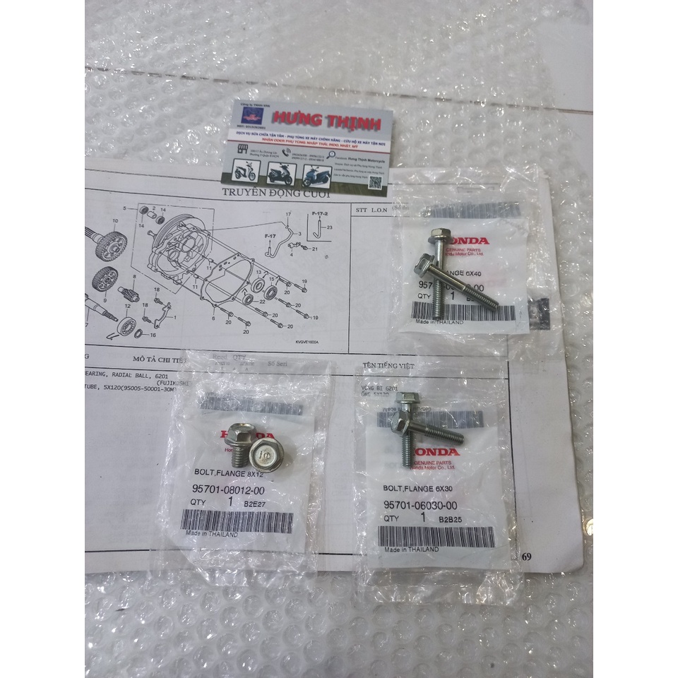 Bộ ốc láp : Ab , Click 110 ( 6 con )
