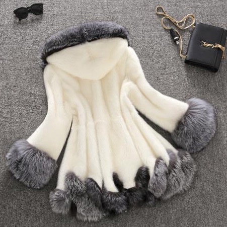 Máy Sản Xuất Fancy Maker Fancy Maker✨W Áo Khoác Giả Lông Cáo Dài Trung Bình Phong Cách Mới Mùa Đông Cho Nữ