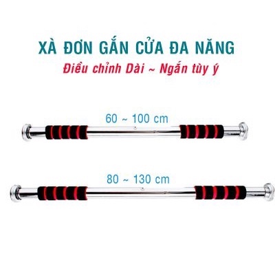 Xà đơn đa năng gắn tường  đa năng kích thước 60cm - 130 cm(Retoanquoc)