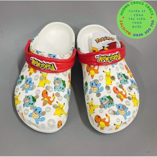 Dép sục crocs 3d trẻ em hình pokemon