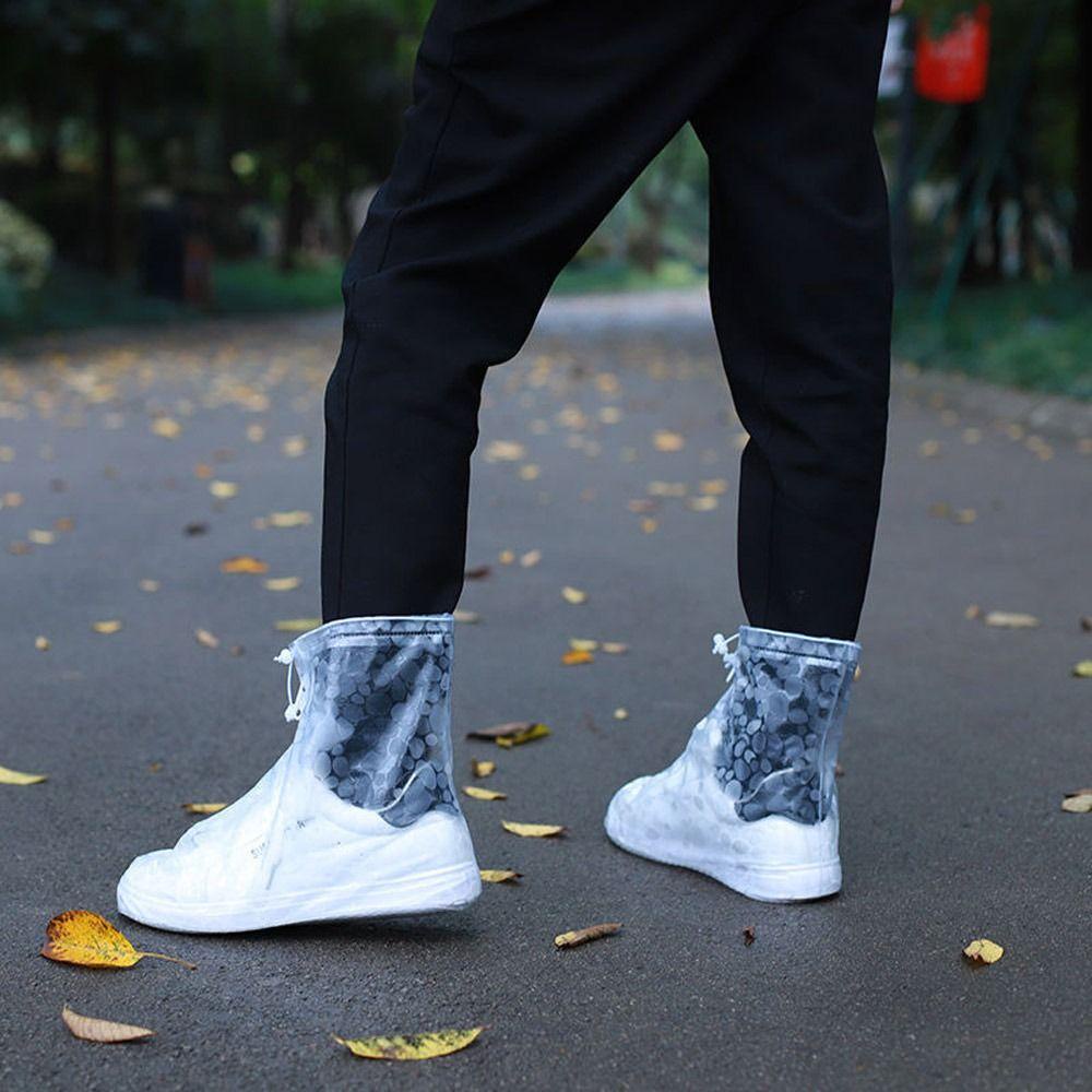1 Cặp Vỏ Bọc Giày Đi Mưa Bằng Silicon Chống Nước Chống Mòn