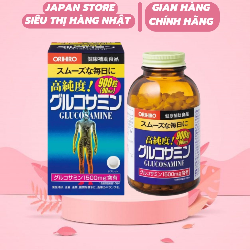 Viên uống bổ sung Glucosamine Orihiro nhật bản giảm đau xương khớp 900 viên