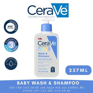 Sữa Tắm Gội Cho Bé CeraVe Baby Wash and Shampoo (237ml)
