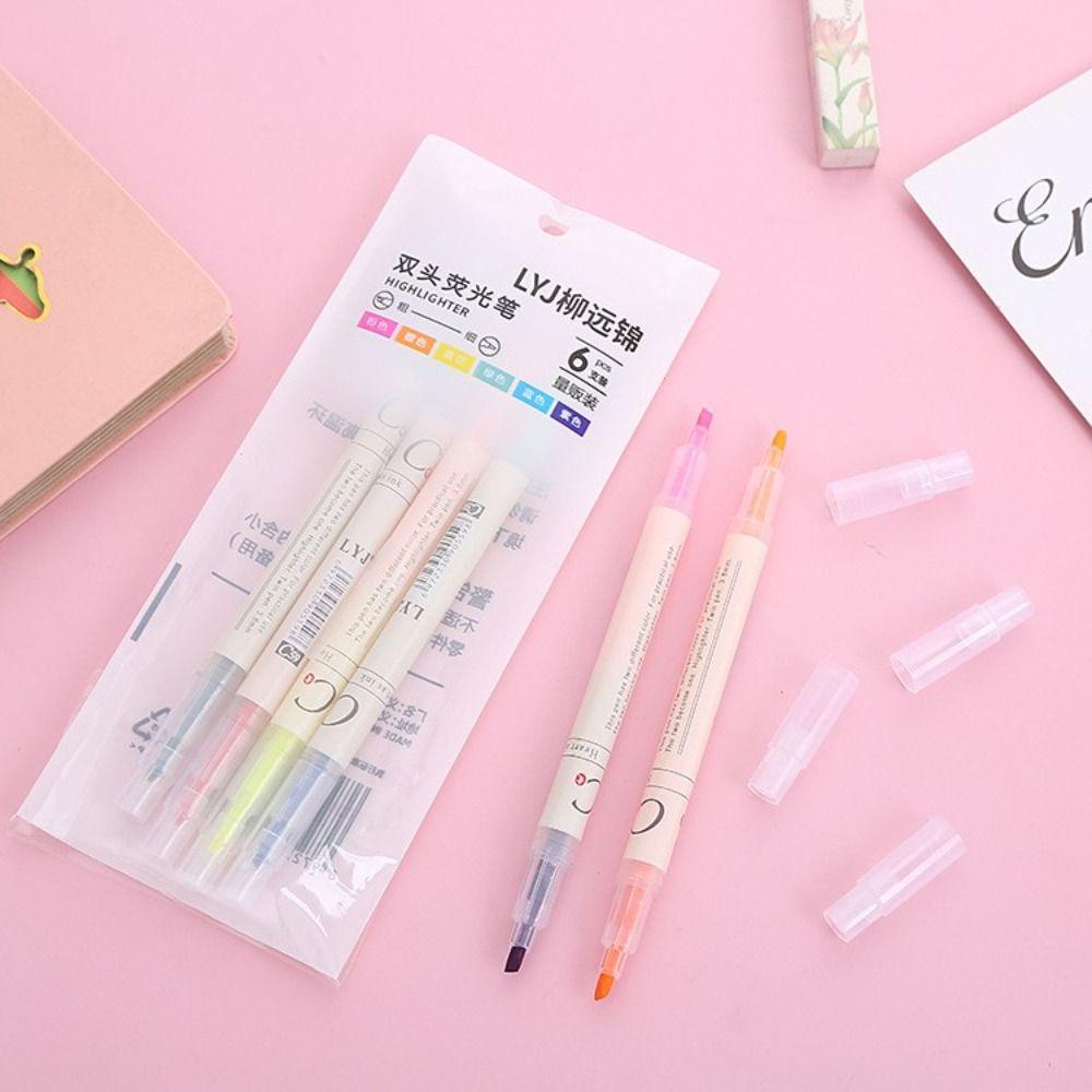 Bộ Bút Đánh Dấu Hai Đầu Màu Dạ Quang DIY