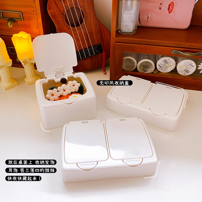 Hộp Đựng Đồ Trang Điểm Dạng Nhấn DIY Đơn Giản Sắp Xếp Gọn Gàng Đa Ứng Dụng