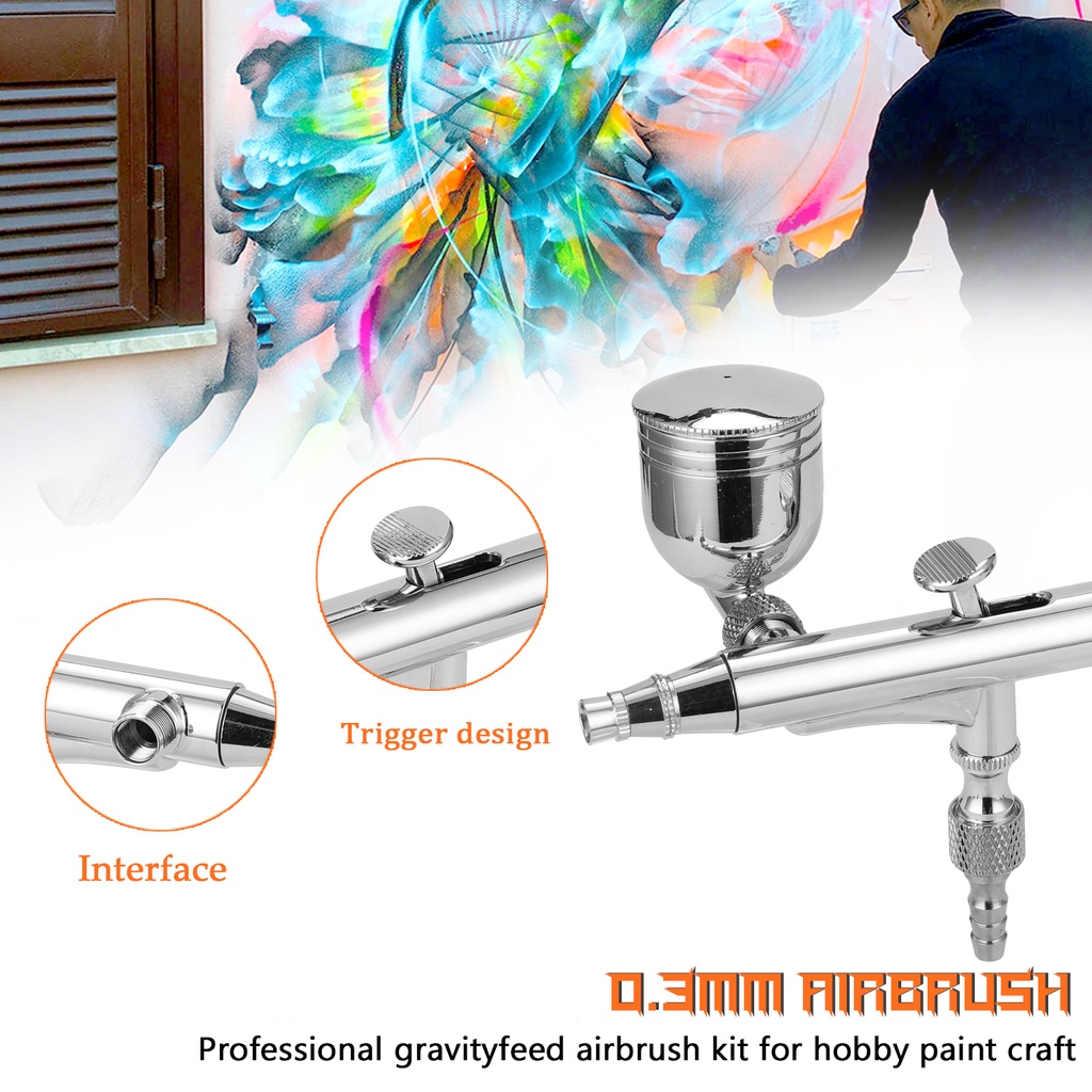 Bộ Súng Phun Sơn T134 Kèm Đầu Chuyển Đổi G1/8 Kèm 2 Cốc Đựng