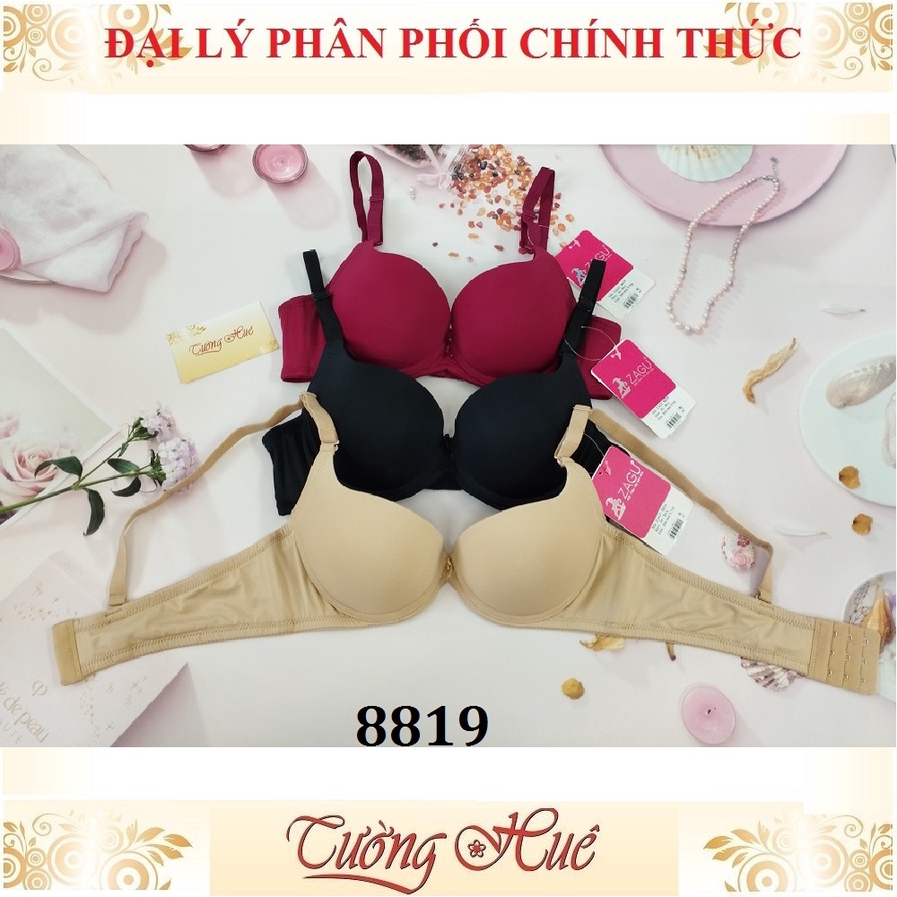 Áo lót nữ Zagu 8819 trơn mút dầy nâng ngực.