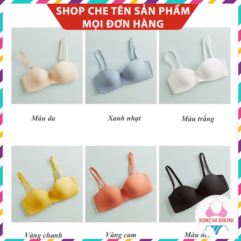 Áo lót nữ đúc su cúp quả ngang không gọng nâng ngực tạo khe KIMCHIBIKI bra đệm dày cho ngực nhỏ sexy AL025