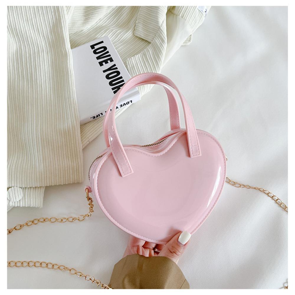 DIACHAVN Túi Xách Dây Xích Đeo Vai Hoạ Tiết Trái Tim Thiết Kế Hợp Thời