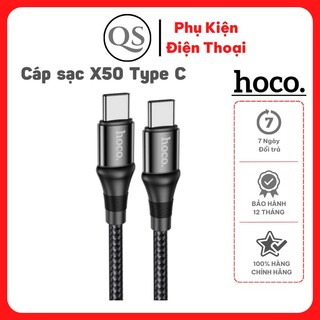 Cáp sạc nhanh hoco x50 bọc dù, dây sạc nhanh 100w type c độ dài dây 1m