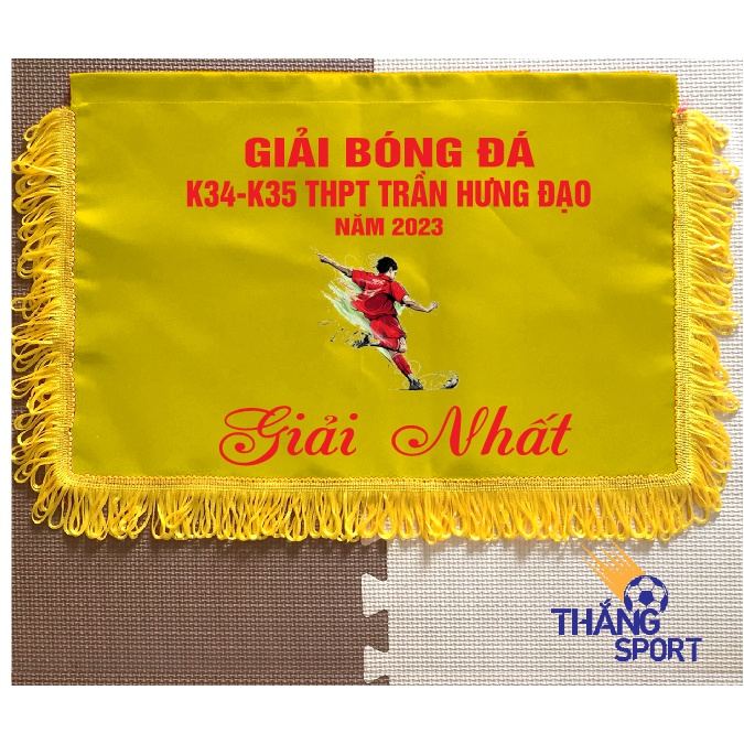 Cờ lưu niệm Bóng Đá thiết kế theo yêu cầu 60 x40 và 30 x040 , đủ màu, đủ kích cở [Siêu Rẻ]