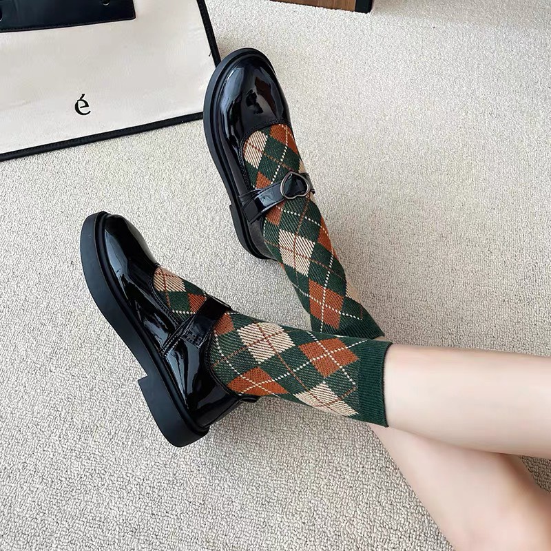 Tất Vớ Cao Cổ Nam Nữ Vớ Cao Cổ Nam Quả Trám Thổ Cẩm Lông Thỏ Cao Cấp Đi Giày Tây Maxshopdoc