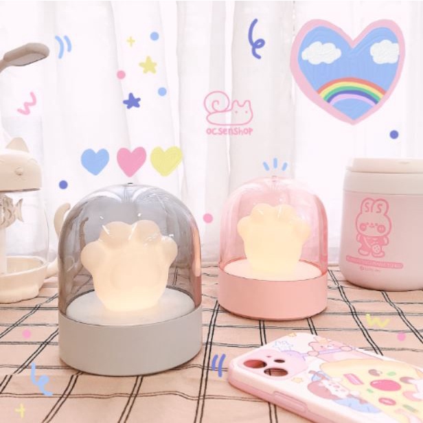 Đèn ngủ hình chân mèo Xiaomi 3Life, dung lượng pin tới 72h, chuyển màu theo nhạc