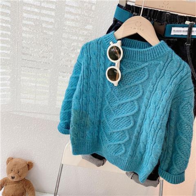 Áo Khoác Cardigan Cổ Tròn Phong Cách Thu Đông Mới Cho Bé Trai Và Bé Gái