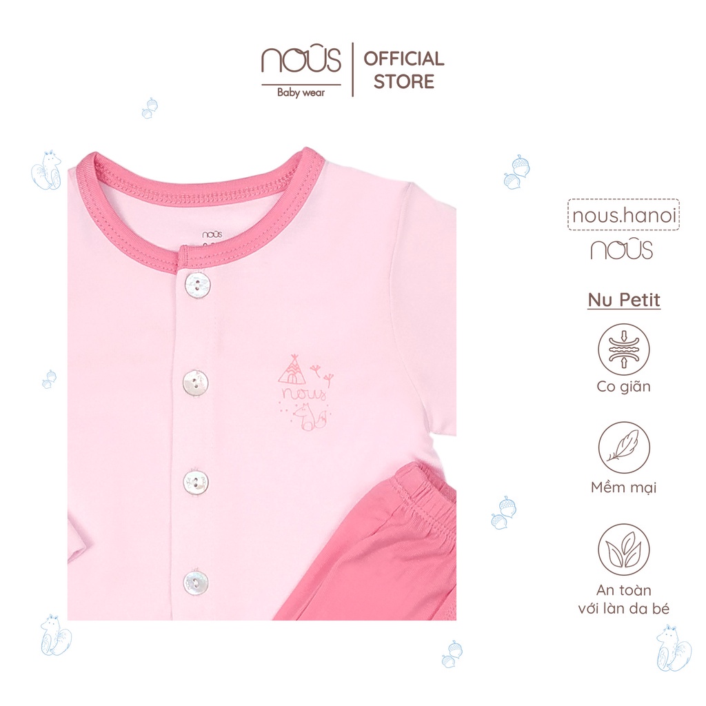 Bộ cài thẳng dài tay Nous Petut cho bé