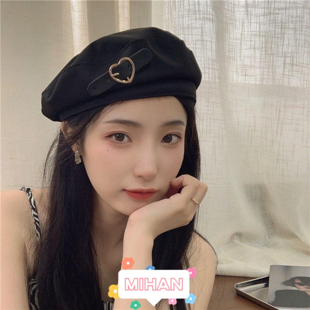 Mũ Beret Màu Đen Thời Trang MIHAN1