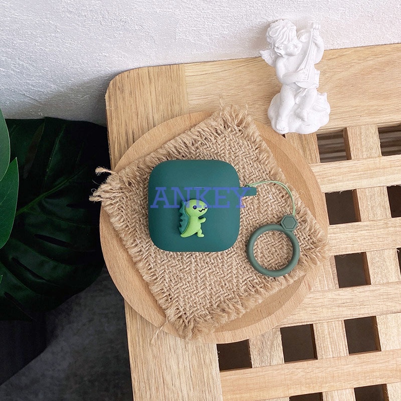 JBL TUNE FLEX / 225 220 215 / Tour Pro Plus / CLUB PRO+ Case Cute Dinosaur Cartoon Earaphone case funny dinosaur Silicone Protect hearphone box cover with keychain Accessories