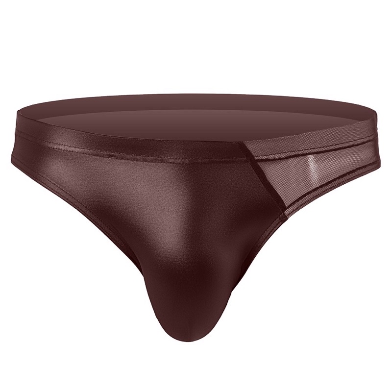 Quần lót nam bikini da + lưới size M-XXL
