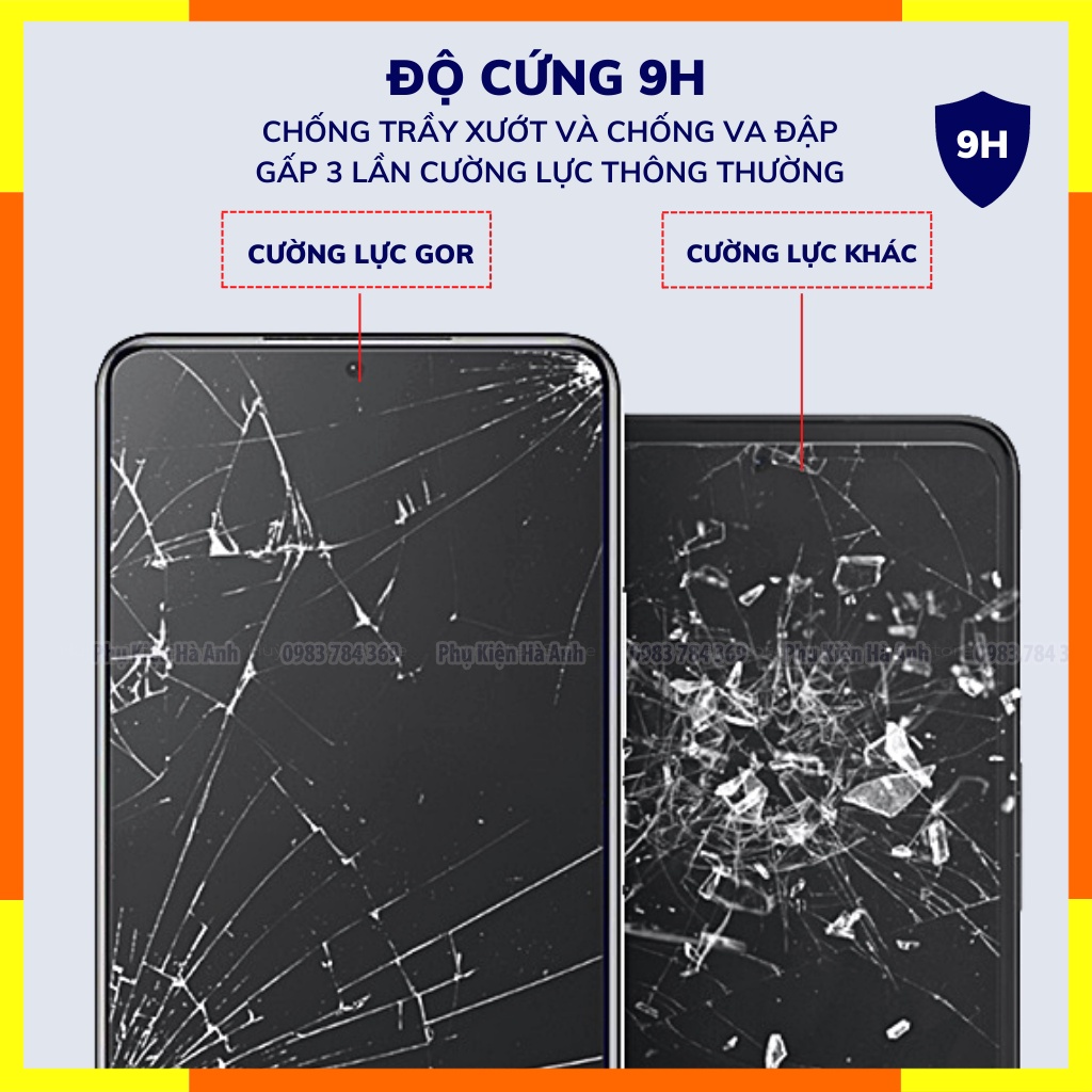 Bộ 2 Kính cường lực REALME GT Neo 2 hãng GOR cao cấp 9H FULL trong suốt - Chính hãng GOR - Tặng keo chống hở mép