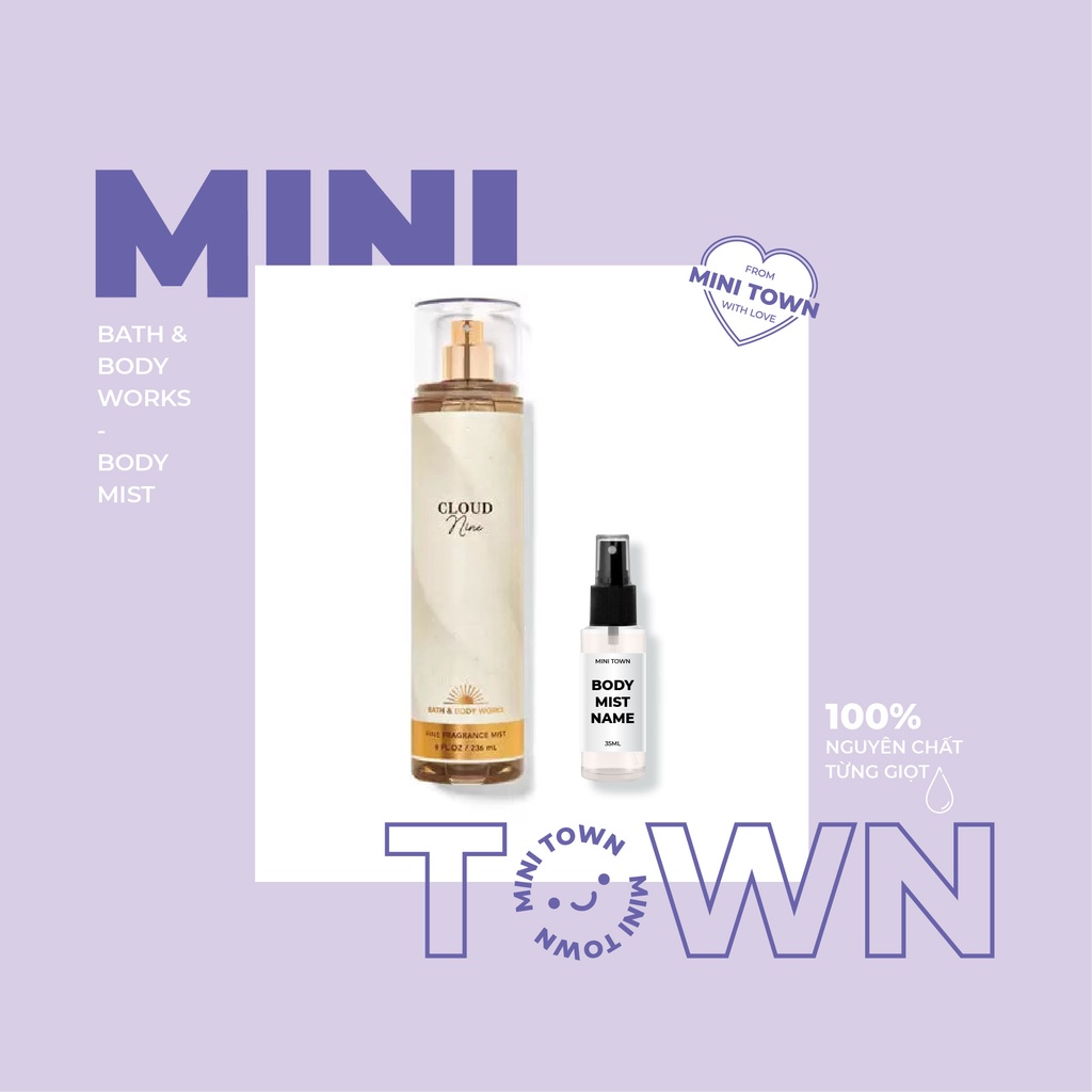 CLOUD NINE - Xịt Thơm Lưu Hương Toàn Thân Bath & Body Works Fine Fragrance Mist