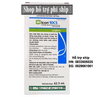 Hỗ trợ Ship-  -Trừ muỗi khách sạn ICON 10SC (gói 62,5ml) - diệt muỗi không mùi Syngenta Ltd (Vương quốc Bỉ)  437c-