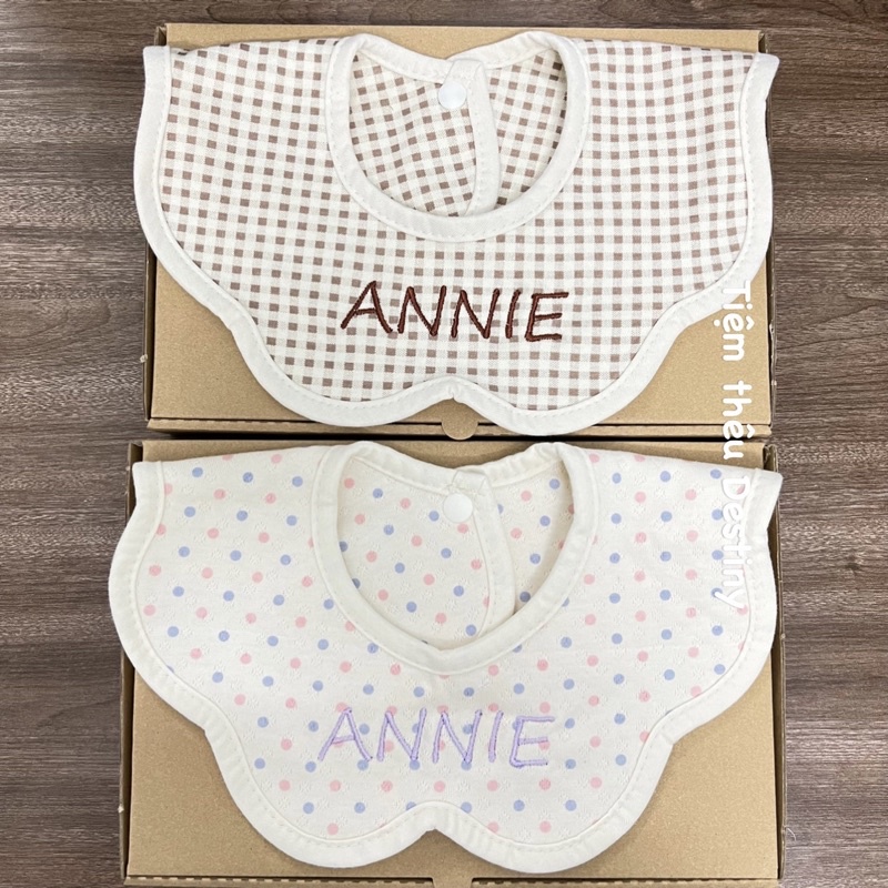 Yếm Bunnie Blossom Hàn Quốc thêu tên cho bé 🐻