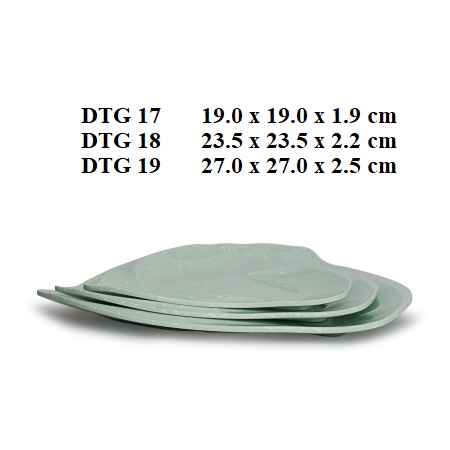 Dĩa tam giác nhựa Melamine vân đá ngọc