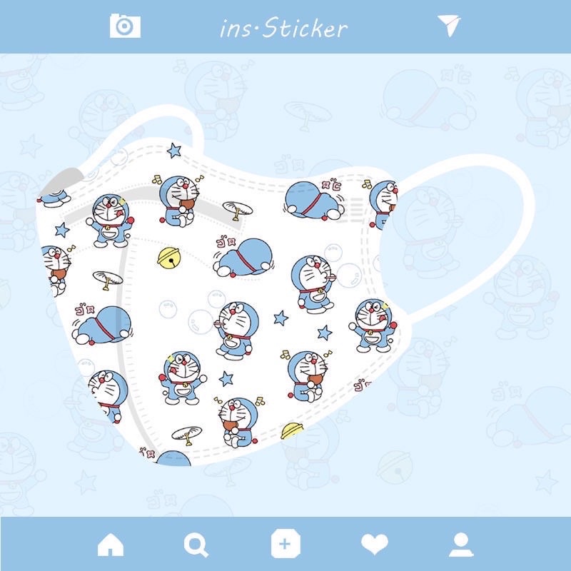 Khẩu trang hoạt hình hoạ tiết thời trang, in hình dễ thương người lớn Louiis.store