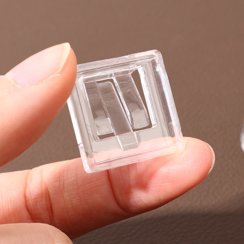 Khay Trưng Bày Nhẫn Hình Vuông / Tròn Mini Bằng Nhựa Trong Suốt Sắp Xếp