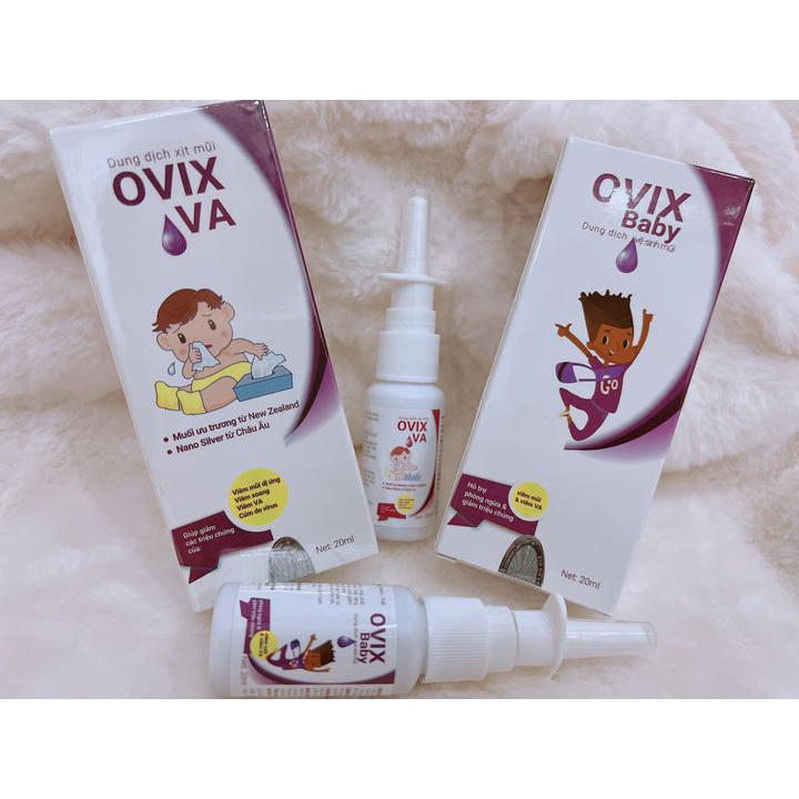 Dung dịch vệ sinh mũi trẻ em OVIX Baby, phòng ngừa viêm mũi, viêm xoang, viêm mũi dị ứng