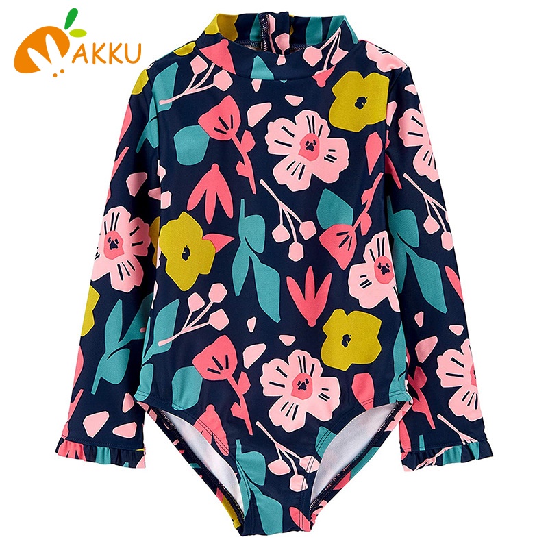 Bộ Đồ Bơi Một Mảnh Tay Dài Chống Nắng Dành Cho Bé Gái